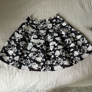 A-Line Black and White Skirt